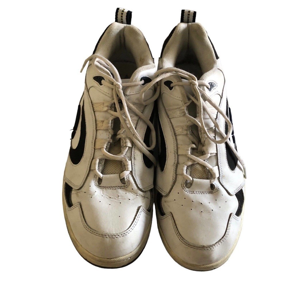 LA Gear Madrid Mens Sneakers Shoes Size 13 Navy White Leather Low Top - Picture 2 of 8